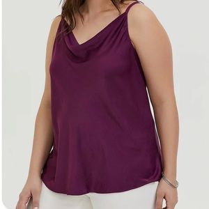 Torrid Purple so hamm charm cowl neck top